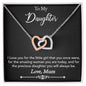 Interlocking Hearts Necklace For Daughter (Yellow & White Gold Variants)