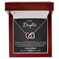 Interlocking Hearts Necklace For Daughter (Yellow & White Gold Variants)