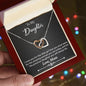 Interlocking Hearts Necklace For Daughter (Yellow & White Gold Variants)