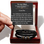 Does your man deserve some appreciation? Say it with this bracelet, he will know you love him and he is thinking of you when he wears it.