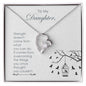 Forever Love Necklace with On Demand Message Card For Daughter