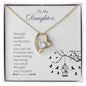 Forever Love Necklace with On Demand Message Card For Daughter