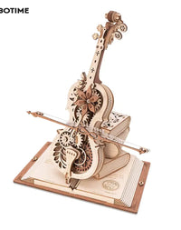 Load image into Gallery viewer, Magic Cello 3D Wooden Puzzle Music Box
