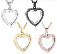 Load image into Gallery viewer, Peach Heart Multi-Color Memorial Locket

