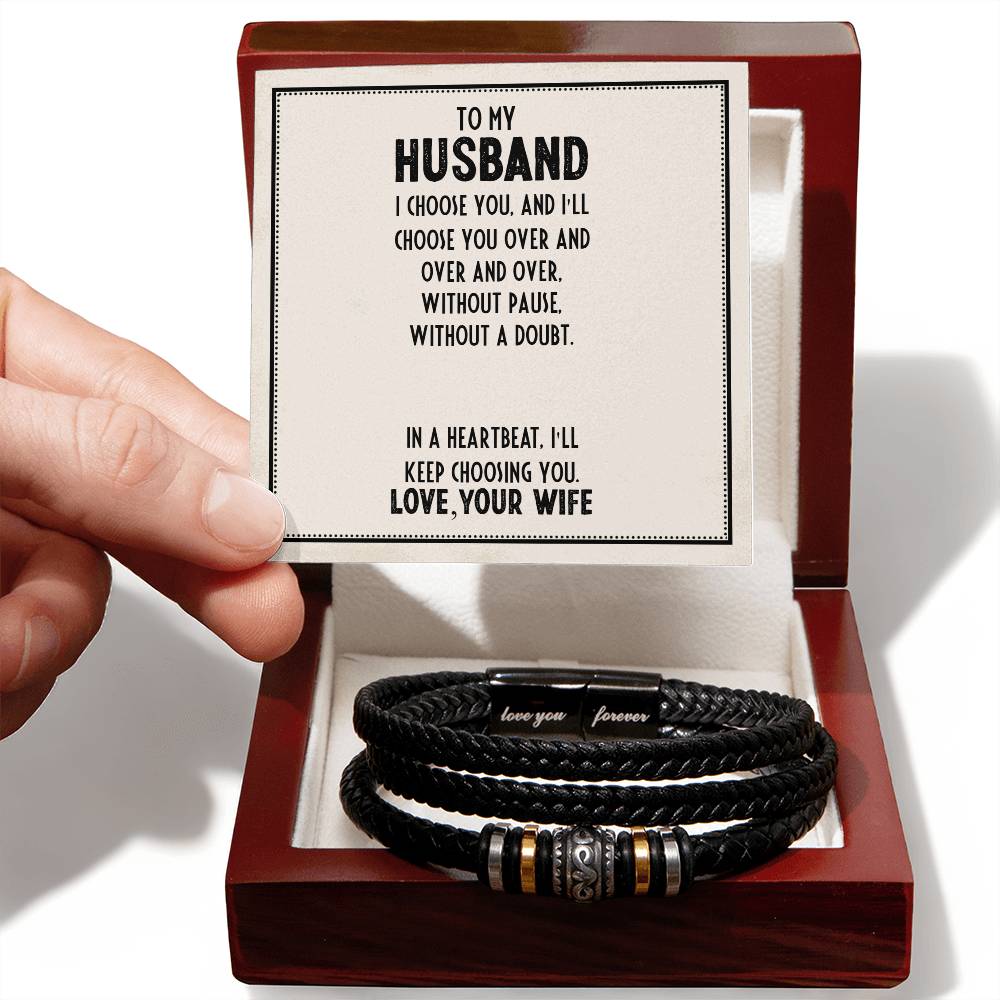 Love You Forever Bracelet For Husband