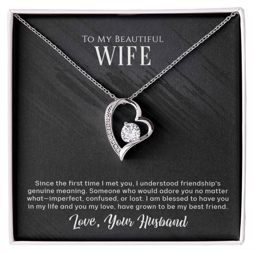 Message card and Forever Love Necklace that shows your love for her