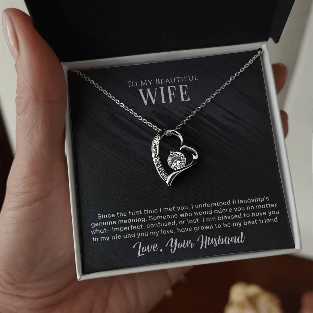 Message card and Forever Love Necklace that shows your love for her